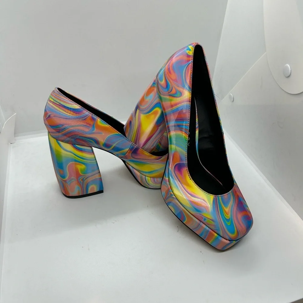Katy Perry Collections Women's Multicolor Platform Heels Size 7M. NWOT